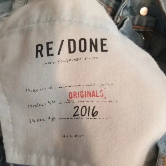 RE/ done made in USA button fly High rise women's jeans size 25 - Picture 7 of 11